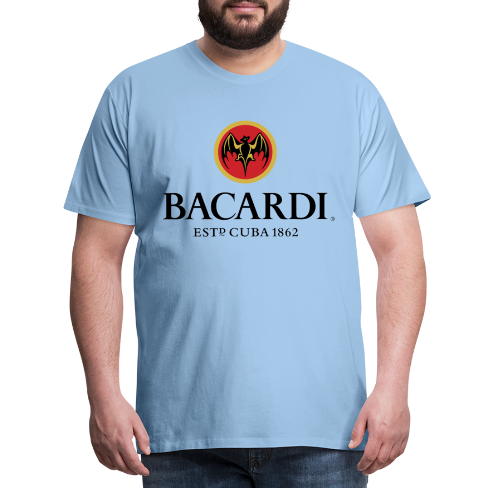Herren T-Shirt Rundhals Unisex Sommer 100% Baumwolle Streetwear Männer - Sky