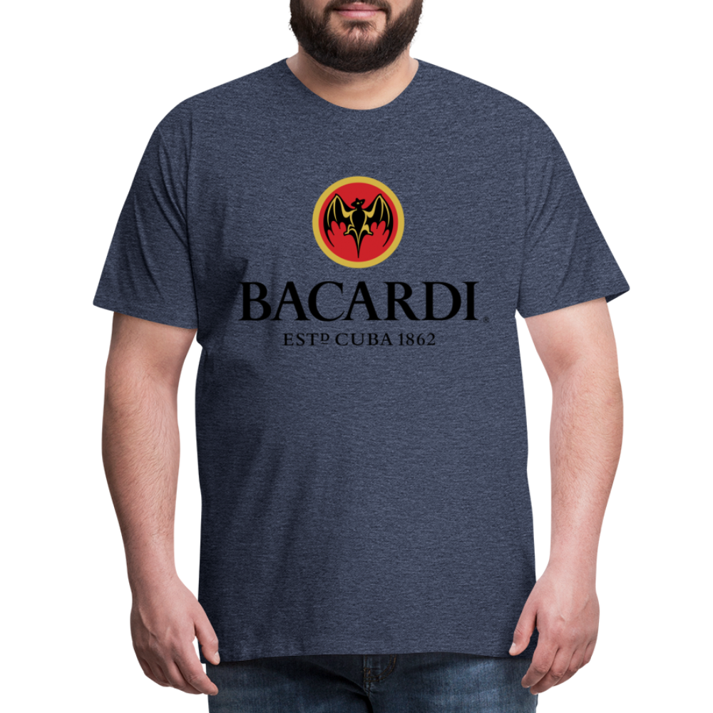 Herren T-Shirt Rundhals Unisex Sommer 100% Baumwolle Streetwear Männer - Blau meliert