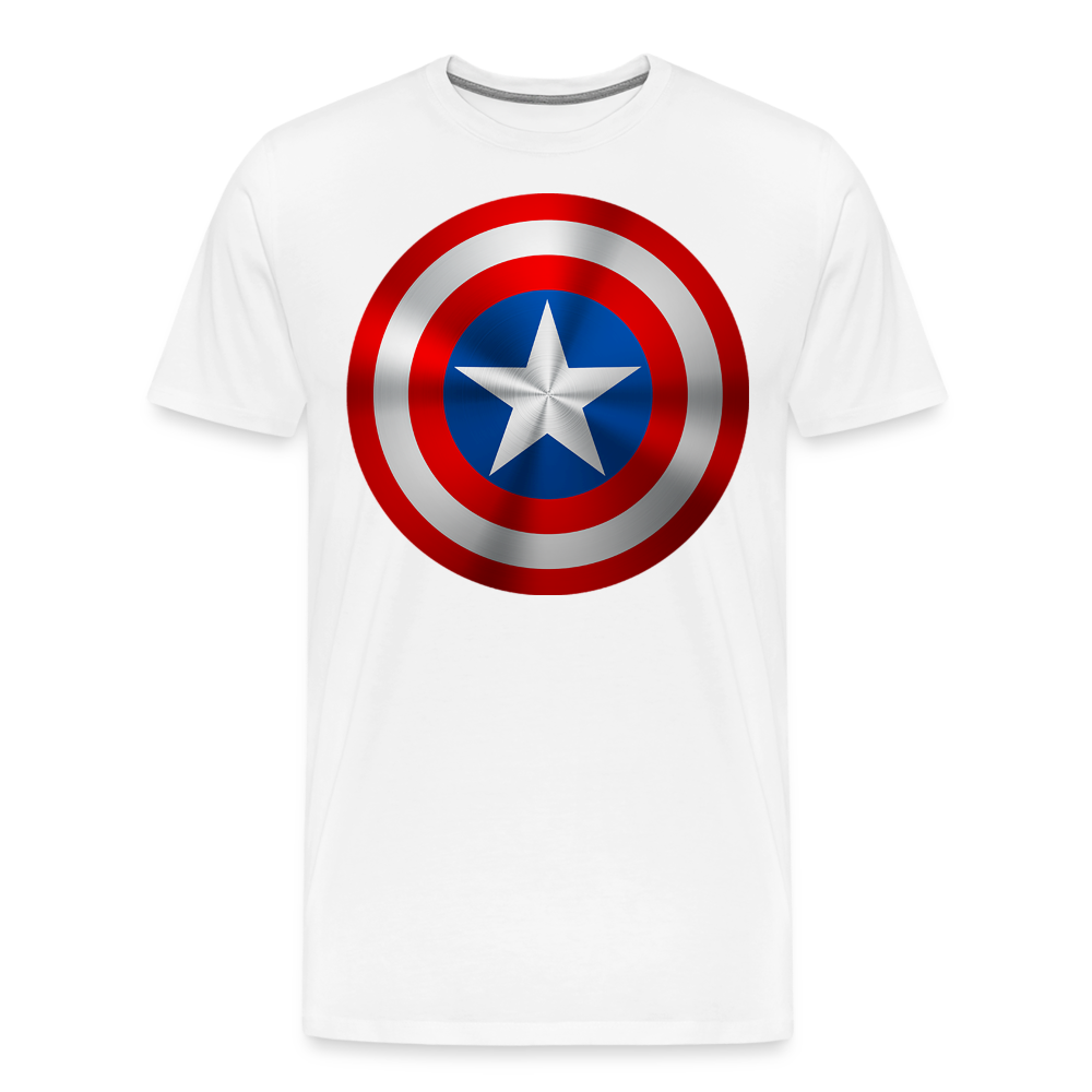 Herren America T-Shirt Rundhals Unisex Sommer Streetwear - weiß