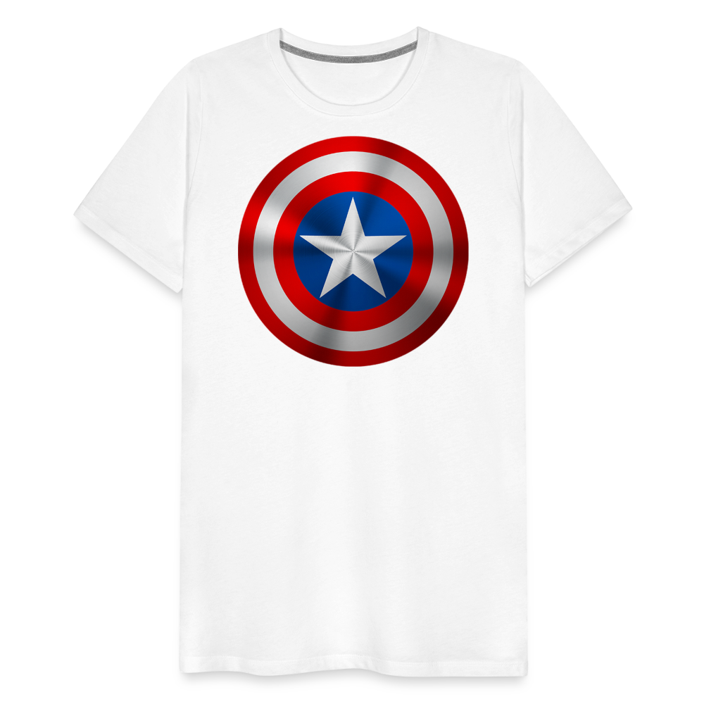Herren America T-Shirt Rundhals Unisex Sommer Streetwear - weiß