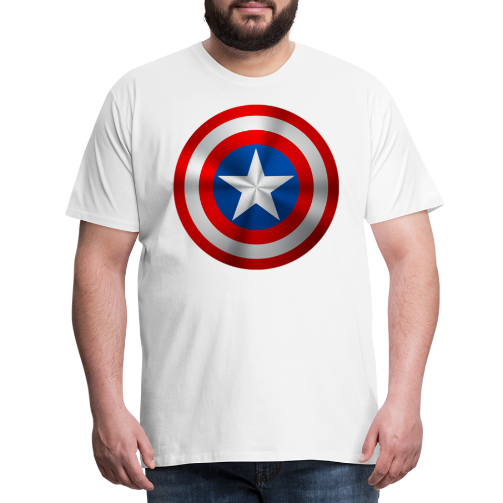 Herren America T-Shirt Rundhals Unisex Sommer Streetwear - weiß