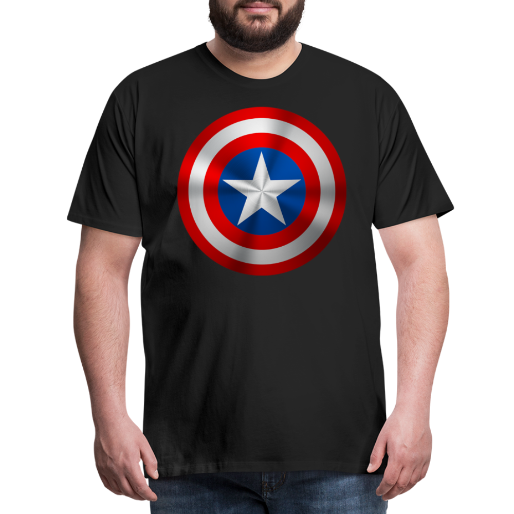 Herren America T-Shirt Rundhals Unisex Sommer Streetwear - Schwarz