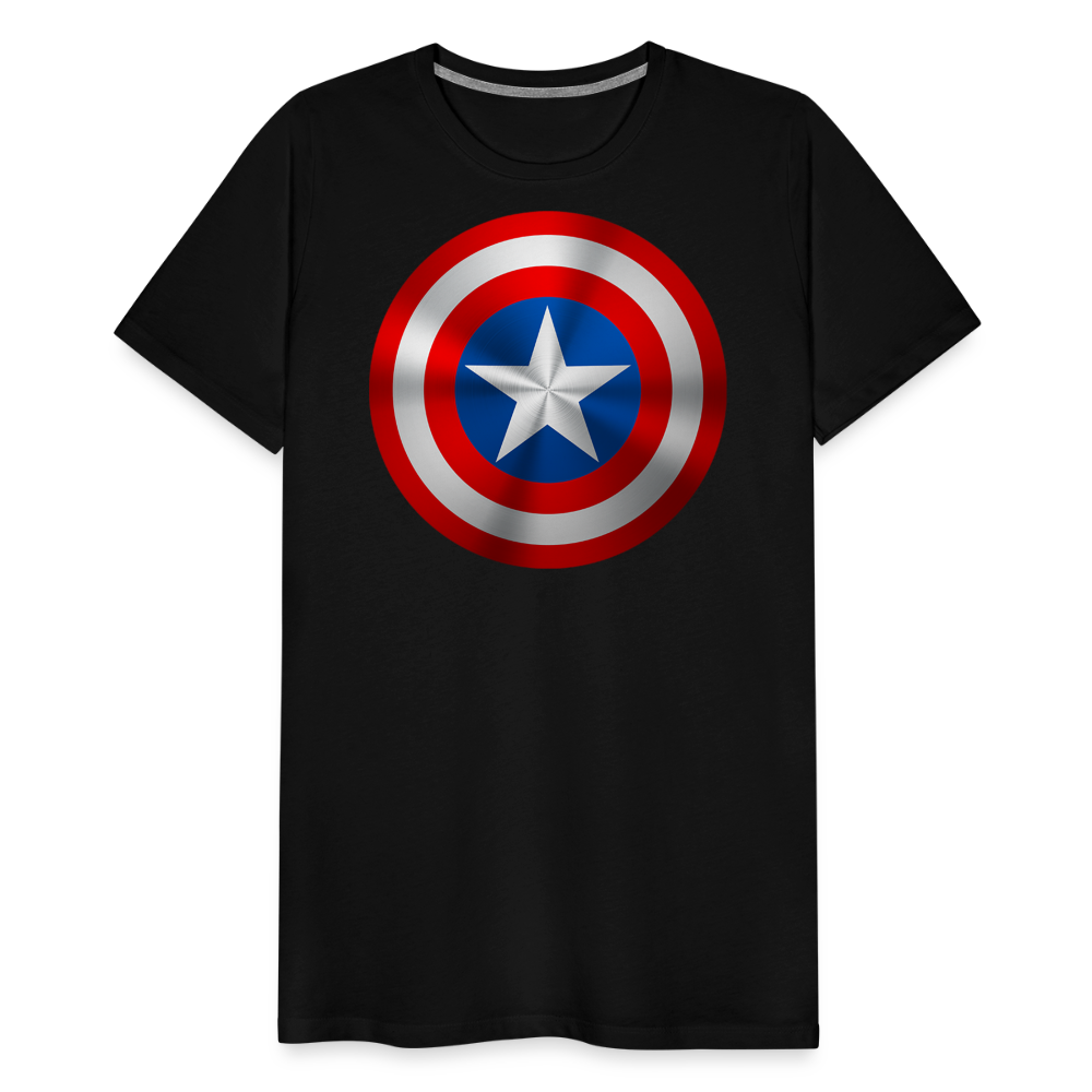 Herren America T-Shirt Rundhals Unisex Sommer Streetwear - Schwarz