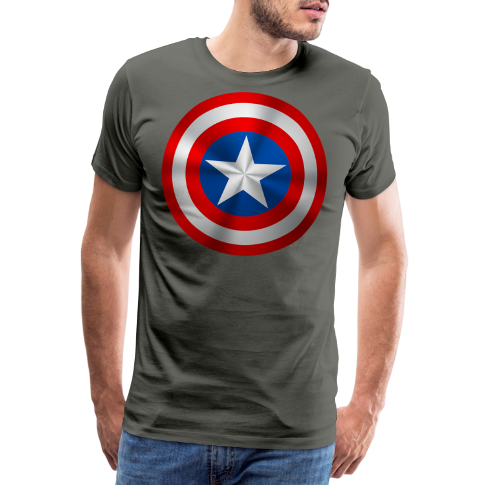 Herren America T-Shirt Rundhals Unisex Sommer Streetwear - Asphalt