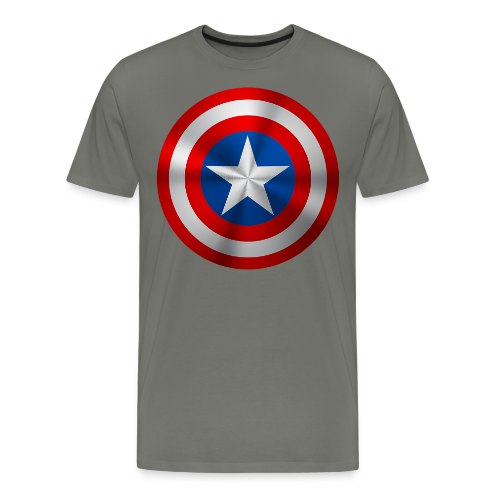 Herren America T-Shirt Rundhals Unisex Sommer Streetwear - Asphalt