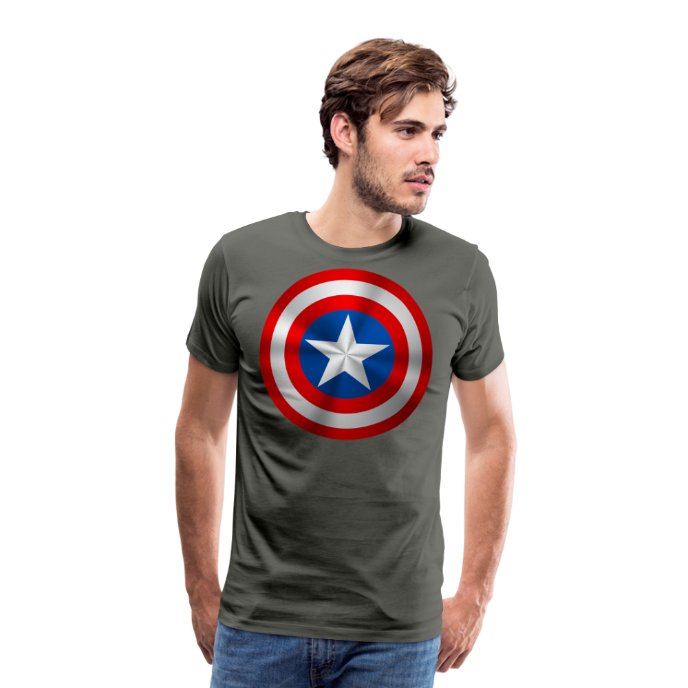 Herren America T-Shirt Rundhals Unisex Sommer Streetwear - Asphalt