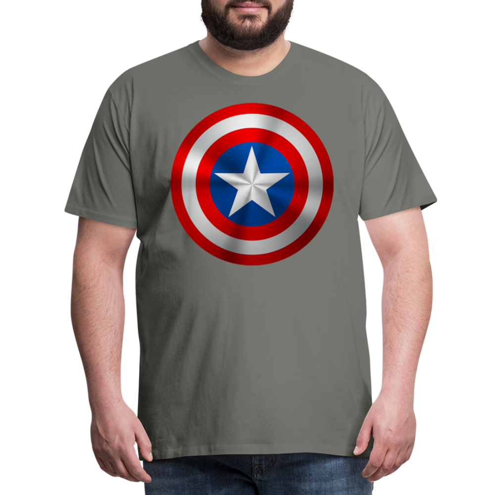 Herren America T-Shirt Rundhals Unisex Sommer Streetwear - Asphalt