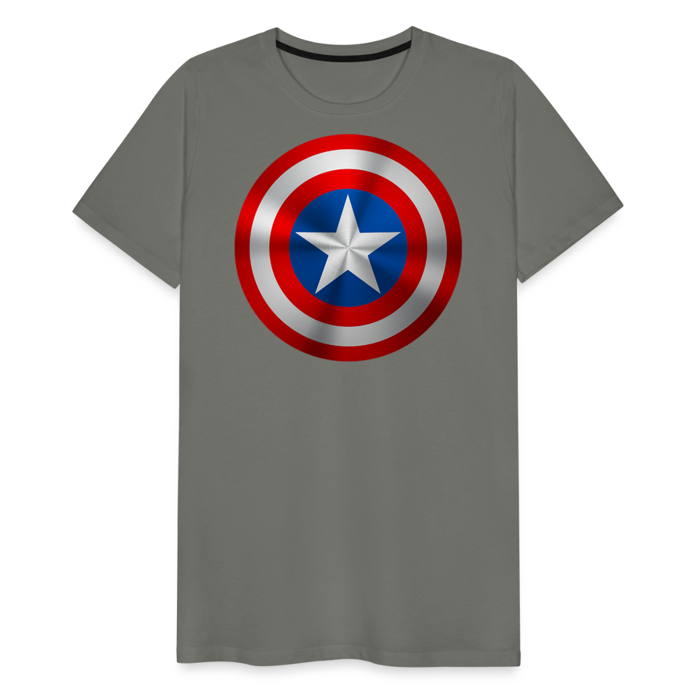 Herren America T-Shirt Rundhals Unisex Sommer Streetwear - Asphalt