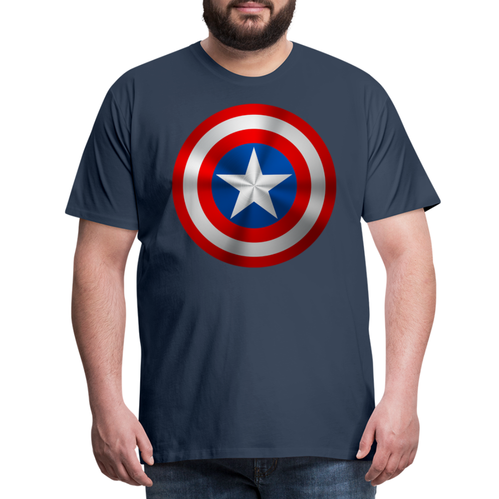 Herren America T-Shirt Rundhals Unisex Sommer Streetwear - Navy