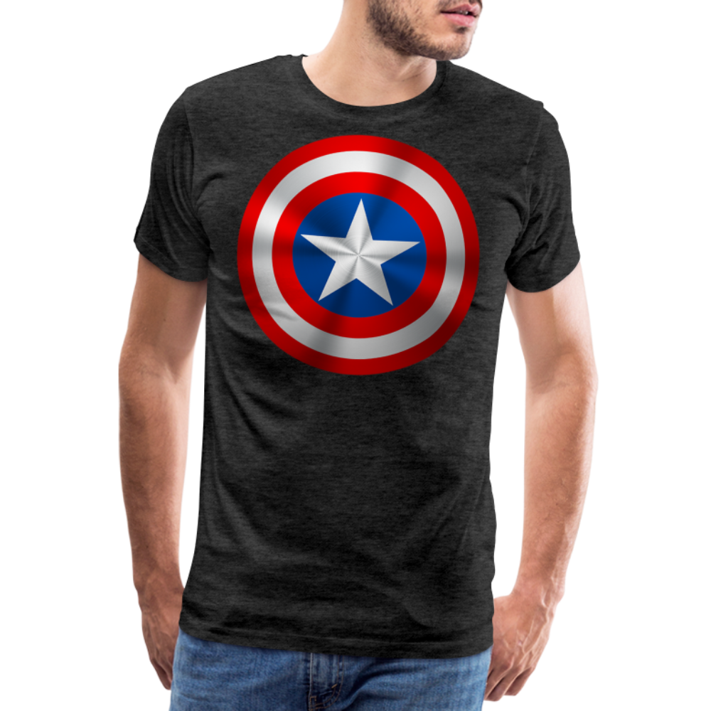 Herren America T-Shirt Rundhals Unisex Sommer Streetwear - Anthrazit