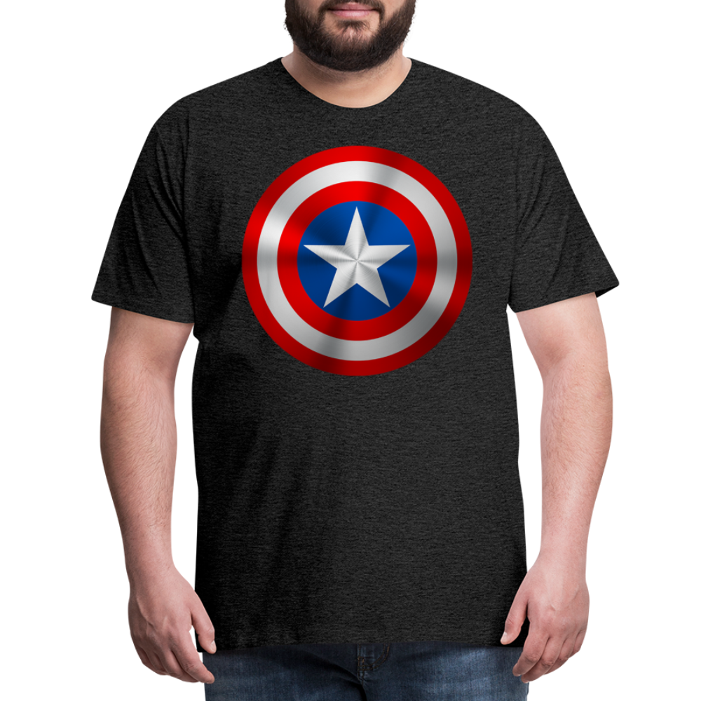 Herren America T-Shirt Rundhals Unisex Sommer Streetwear - Anthrazit
