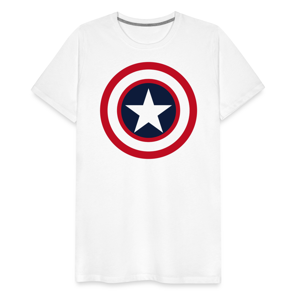 Herren America T-Shirt Rundhals Unisex Fashion Sommer Streetwear 100% Baumwolle - weiß