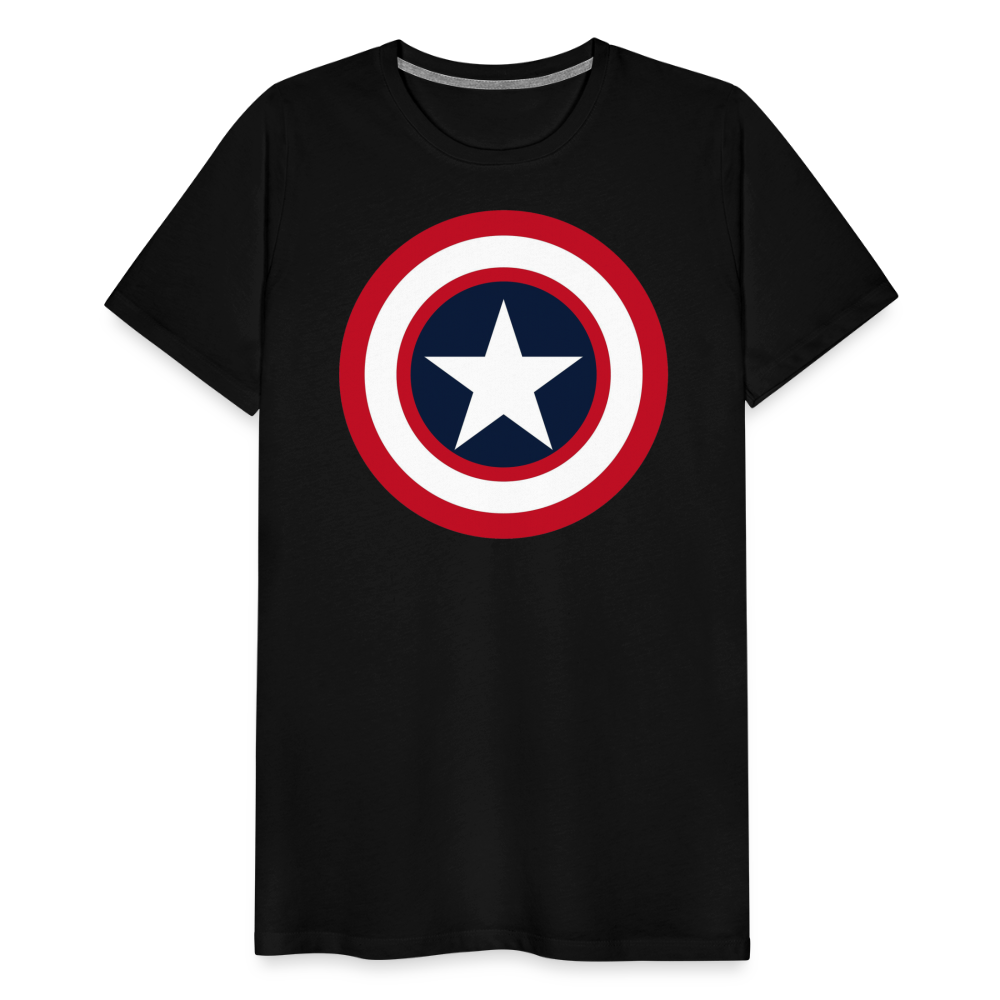 Herren America T-Shirt Rundhals Unisex Fashion Sommer Streetwear 100% Baumwolle - Schwarz