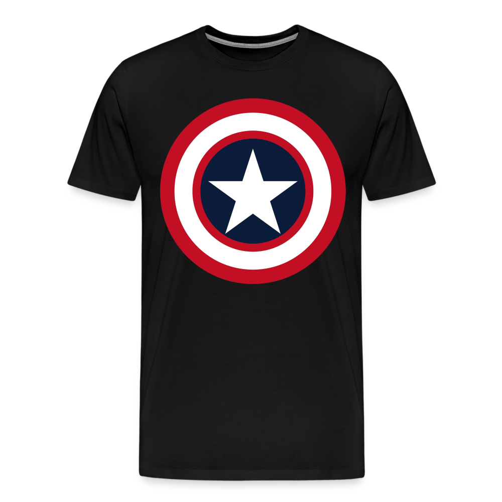 Herren America T-Shirt Rundhals Unisex Fashion Sommer Streetwear 100% Baumwolle - Schwarz