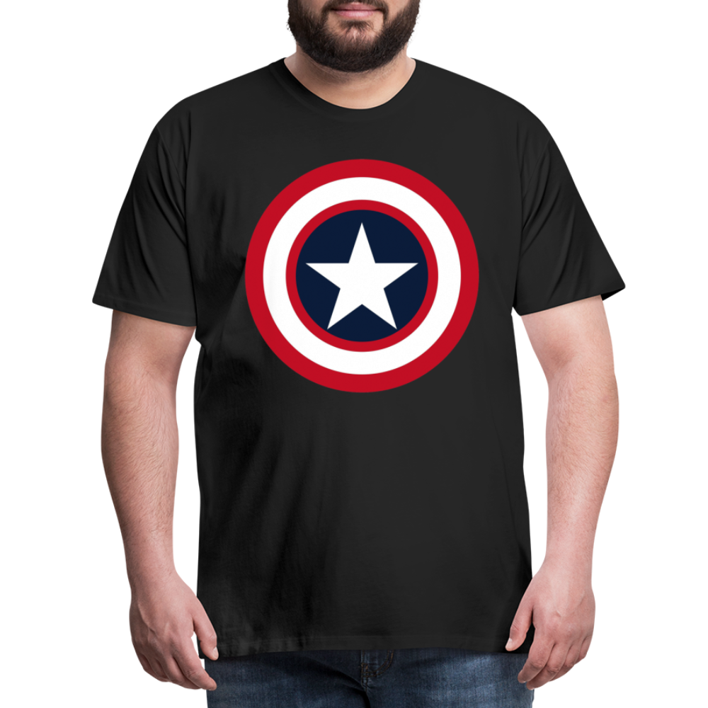 Herren America T-Shirt Rundhals Unisex Fashion Sommer Streetwear 100% Baumwolle - Schwarz