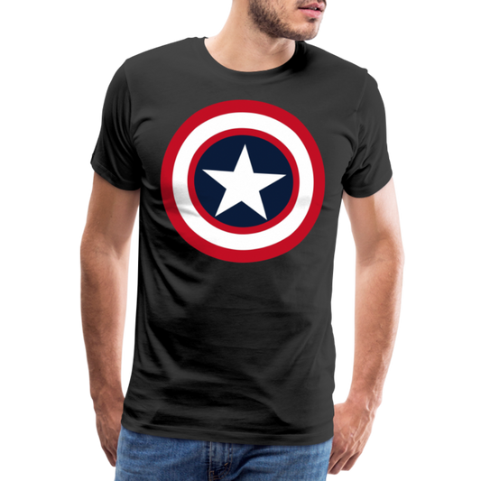 Herren America T-Shirt Rundhals Unisex Fashion Sommer Streetwear 100% Baumwolle - Schwarz