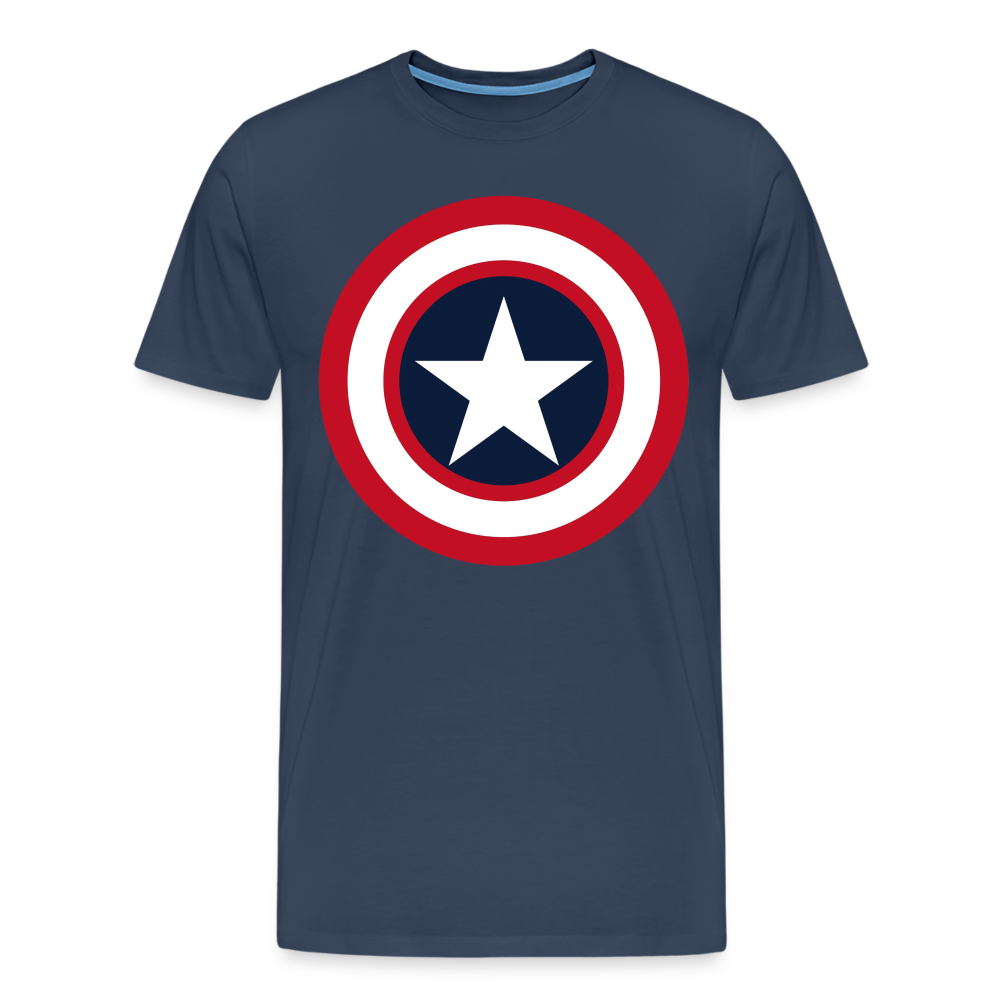 Herren America T-Shirt Rundhals Unisex Fashion Sommer Streetwear 100% Baumwolle - Navy