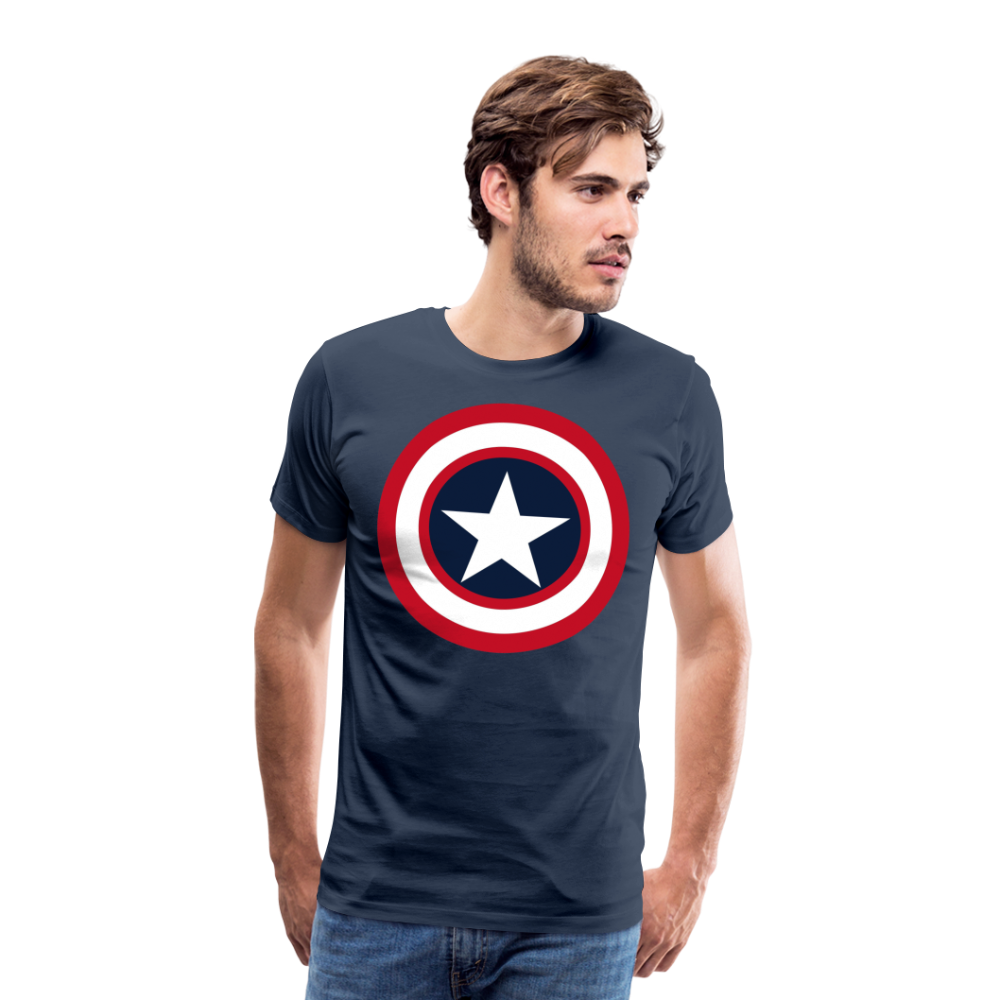 Herren America T-Shirt Rundhals Unisex Fashion Sommer Streetwear 100% Baumwolle - Navy