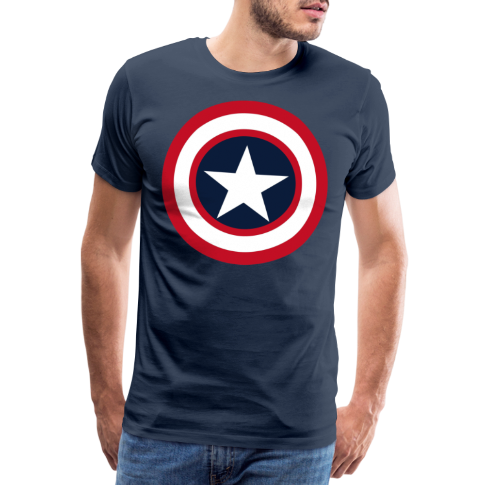 Herren America T-Shirt Rundhals Unisex Fashion Sommer Streetwear 100% Baumwolle - Navy