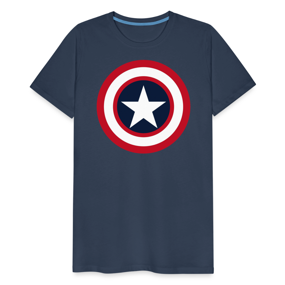 Herren America T-Shirt Rundhals Unisex Fashion Sommer Streetwear 100% Baumwolle - Navy
