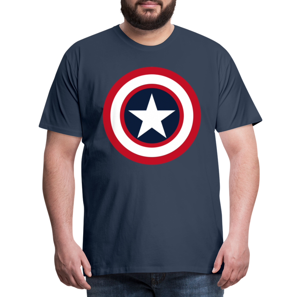 Herren America T-Shirt Rundhals Unisex Fashion Sommer Streetwear 100% Baumwolle - Navy