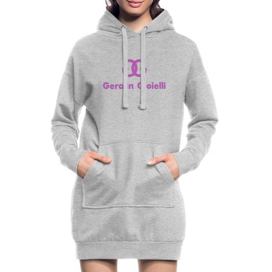 Geralin Gioielli Hoodie-Kleid Damen Kapuzenkleid Minikleid Hoodie Sweatshirt Longtop - Grau meliert