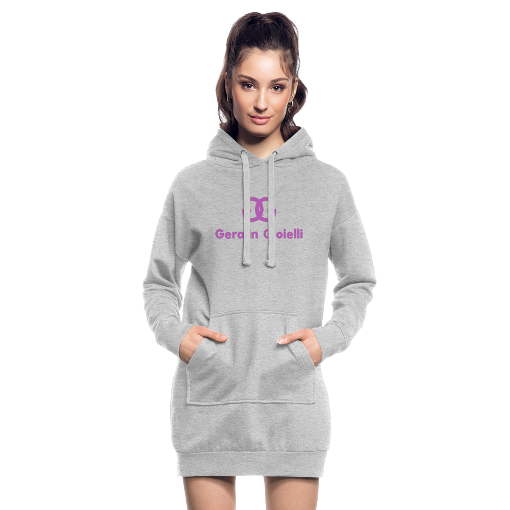 Geralin Gioielli Hoodie-Kleid Damen Kapuzenkleid Minikleid Hoodie Sweatshirt Longtop - Grau meliert