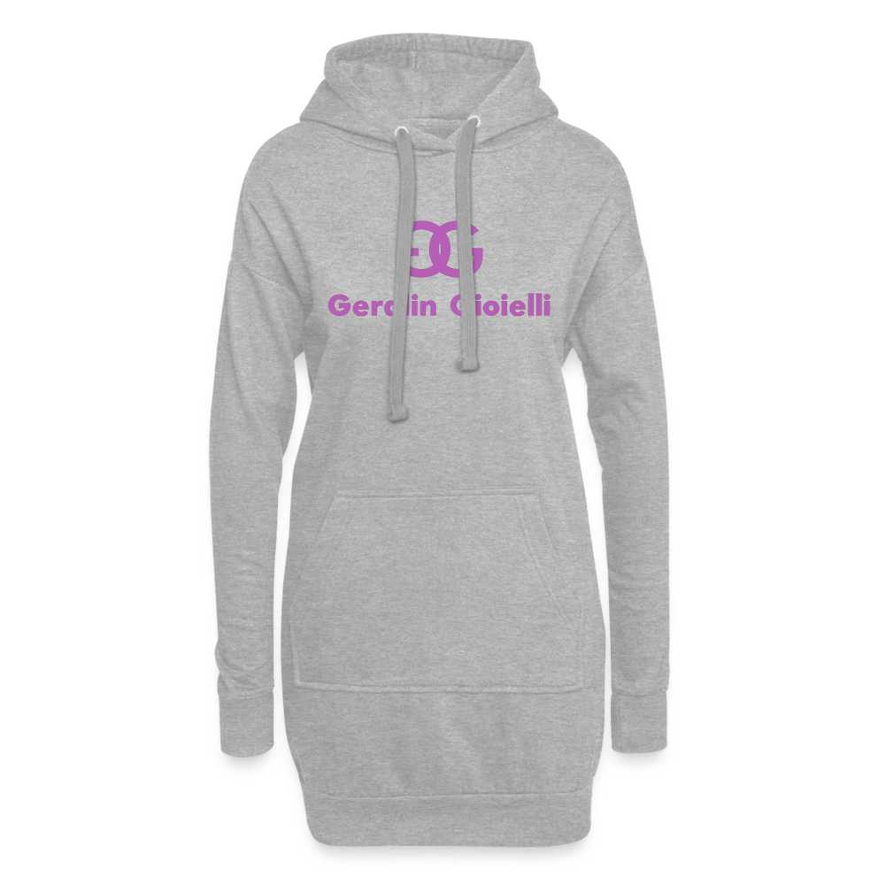 Geralin Gioielli Hoodie-Kleid Damen Kapuzenkleid Minikleid Hoodie Sweatshirt Longtop - Grau meliert