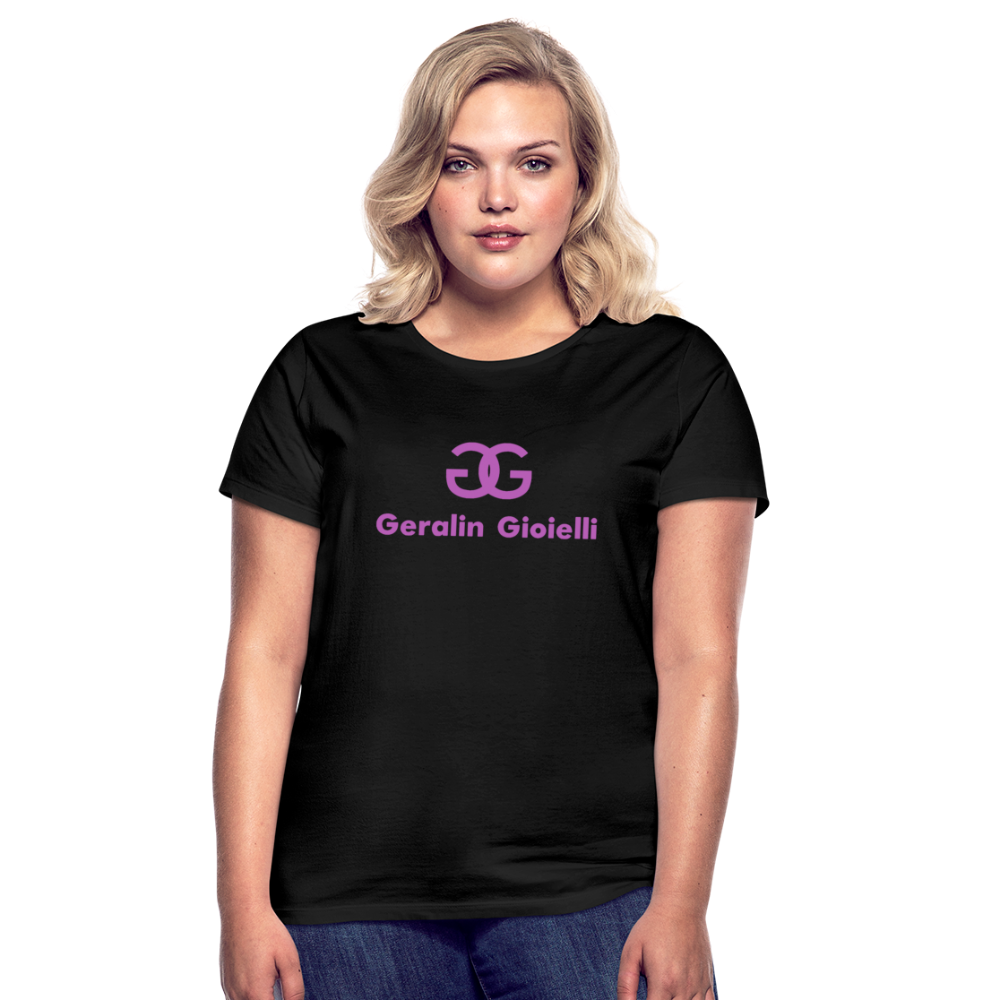 Geralin Gioielli Damen Top Streetwear Damentop Frauen T-Shirt - Schwarz