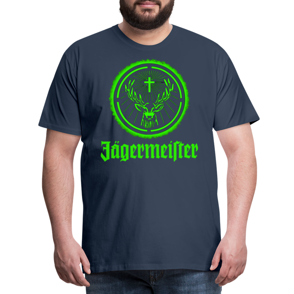 Fashion Herren Jägermeister T-Shirt Rundhals Unisex 100% Baumwolle Streetwear - Navy
