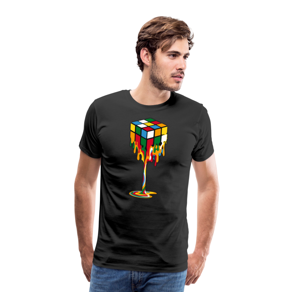 Herren nerdiges Cube T-Shirt Rundhals Unisex 100% Baumwolle Streetwear Nerd - Schwarz