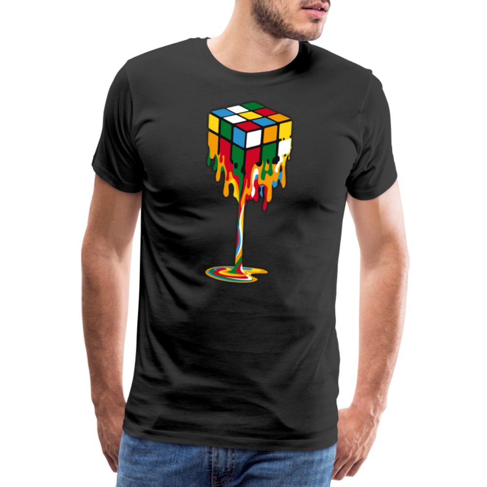 Herren nerdiges Cube T-Shirt Rundhals Unisex 100% Baumwolle Streetwear Nerd - Schwarz