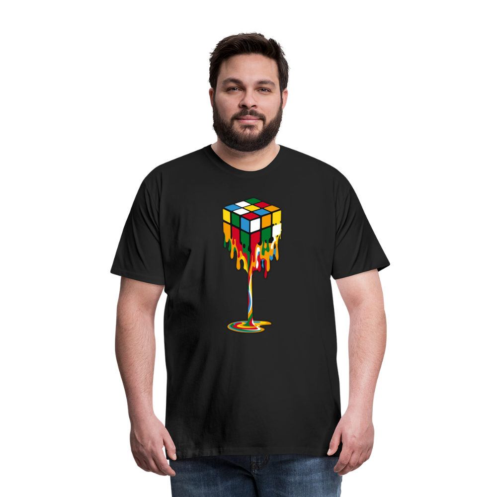 Herren nerdiges Cube T-Shirt Rundhals Unisex 100% Baumwolle Streetwear Nerd - Schwarz