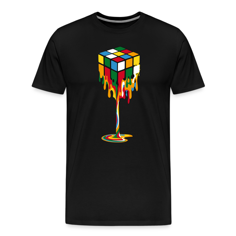 Herren nerdiges Cube T-Shirt Rundhals Unisex 100% Baumwolle Streetwear Nerd - Schwarz