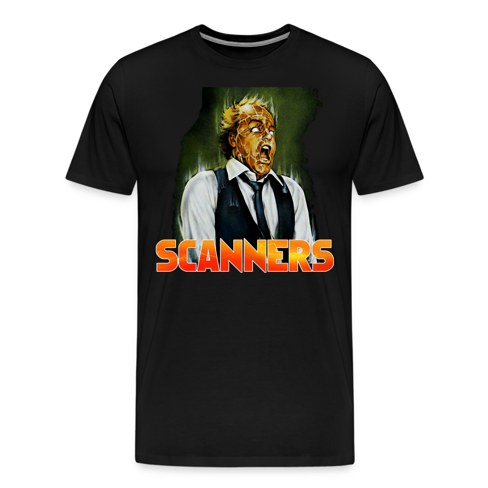 Herren nerdiges SCANNERS T-Shirt Unisex 100% Baumwolle Nerd Streetwear - Schwarz