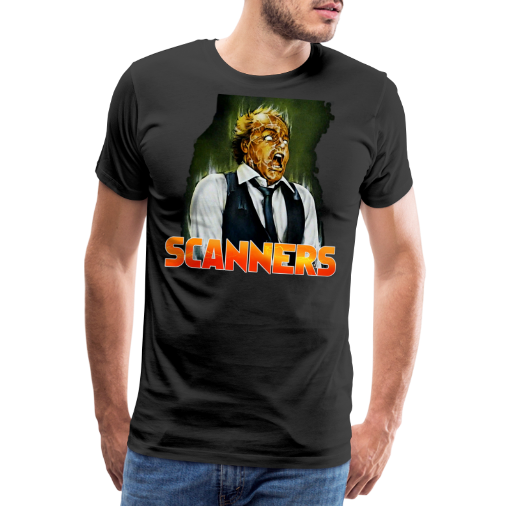 Herren nerdiges SCANNERS T-Shirt Unisex 100% Baumwolle Nerd Streetwear - Schwarz