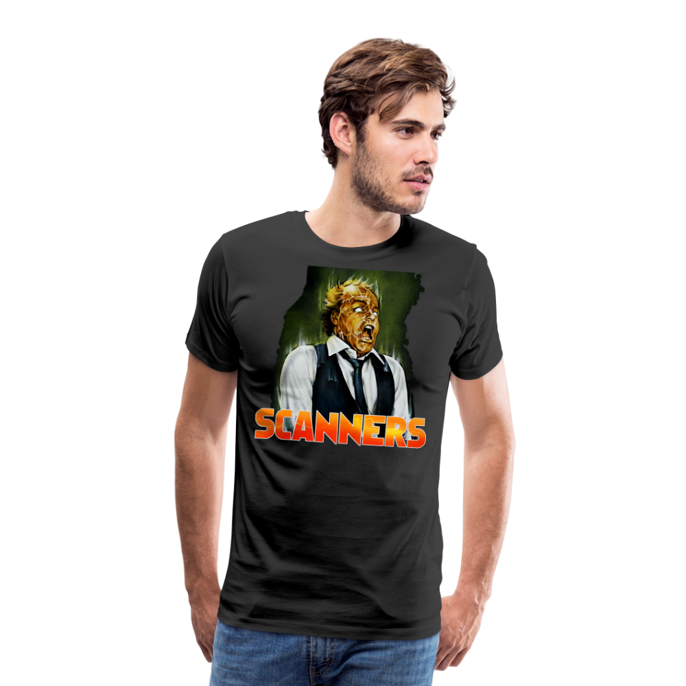 Herren nerdiges SCANNERS T-Shirt Unisex 100% Baumwolle Nerd Streetwear - Schwarz