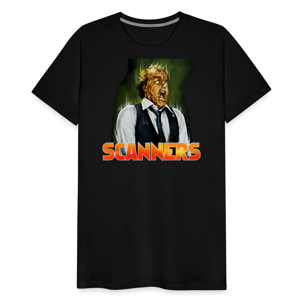 Herren nerdiges SCANNERS T-Shirt Unisex 100% Baumwolle Nerd Streetwear - Schwarz