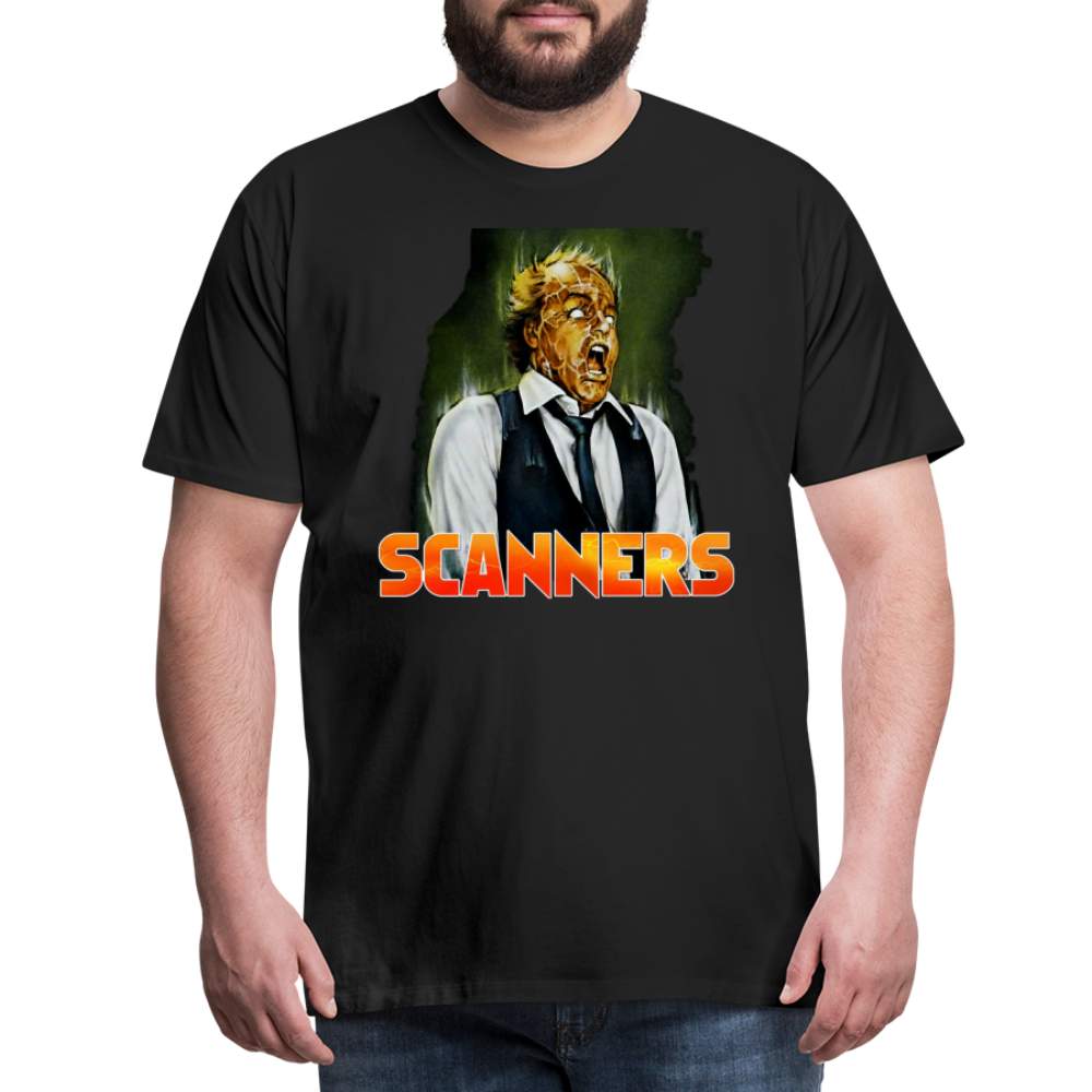 Herren nerdiges SCANNERS T-Shirt Unisex 100% Baumwolle Nerd Streetwear - Schwarz