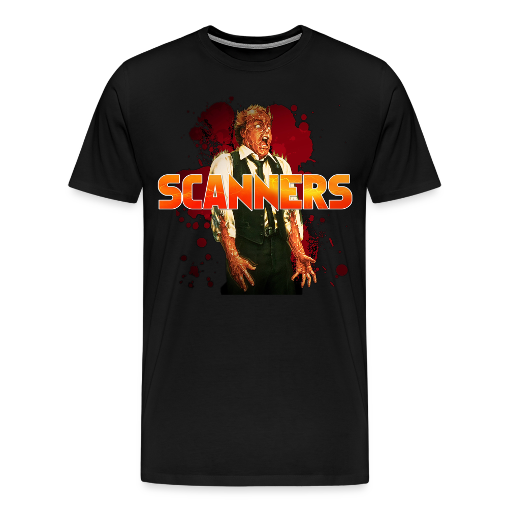 Herren nerdiges SCANNERS T-Shirt Unisex 100% Baumwolle Nerd Streetwear - Schwarz
