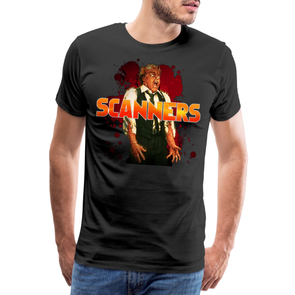 Herren nerdiges SCANNERS T-Shirt Unisex 100% Baumwolle Nerd Streetwear - Schwarz