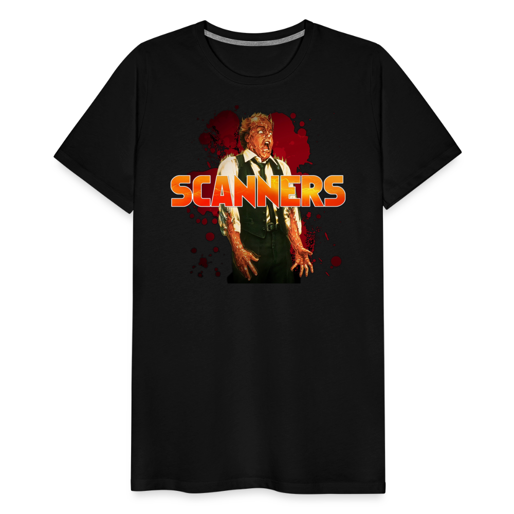 Herren nerdiges SCANNERS T-Shirt Unisex 100% Baumwolle Nerd Streetwear - Schwarz