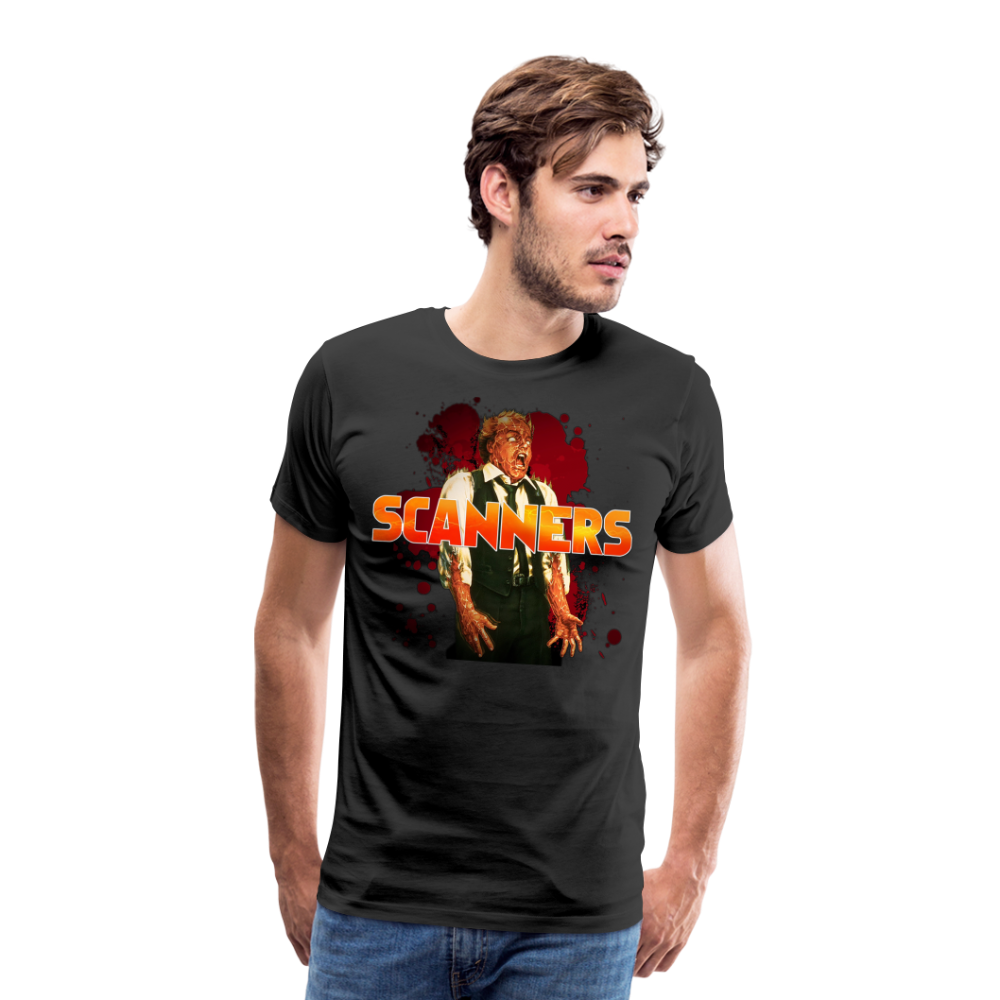 Herren nerdiges SCANNERS T-Shirt Unisex 100% Baumwolle Nerd Streetwear - Schwarz