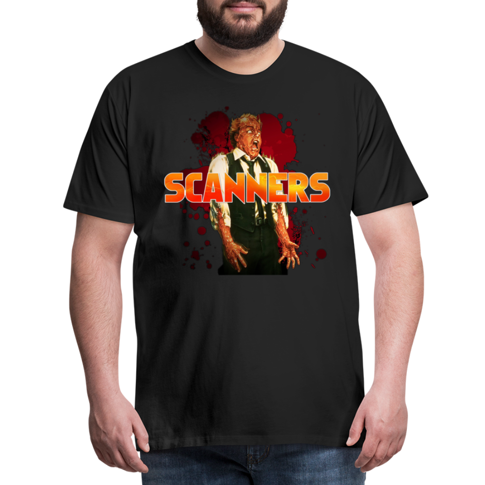 Herren nerdiges SCANNERS T-Shirt Unisex 100% Baumwolle Nerd Streetwear - Schwarz