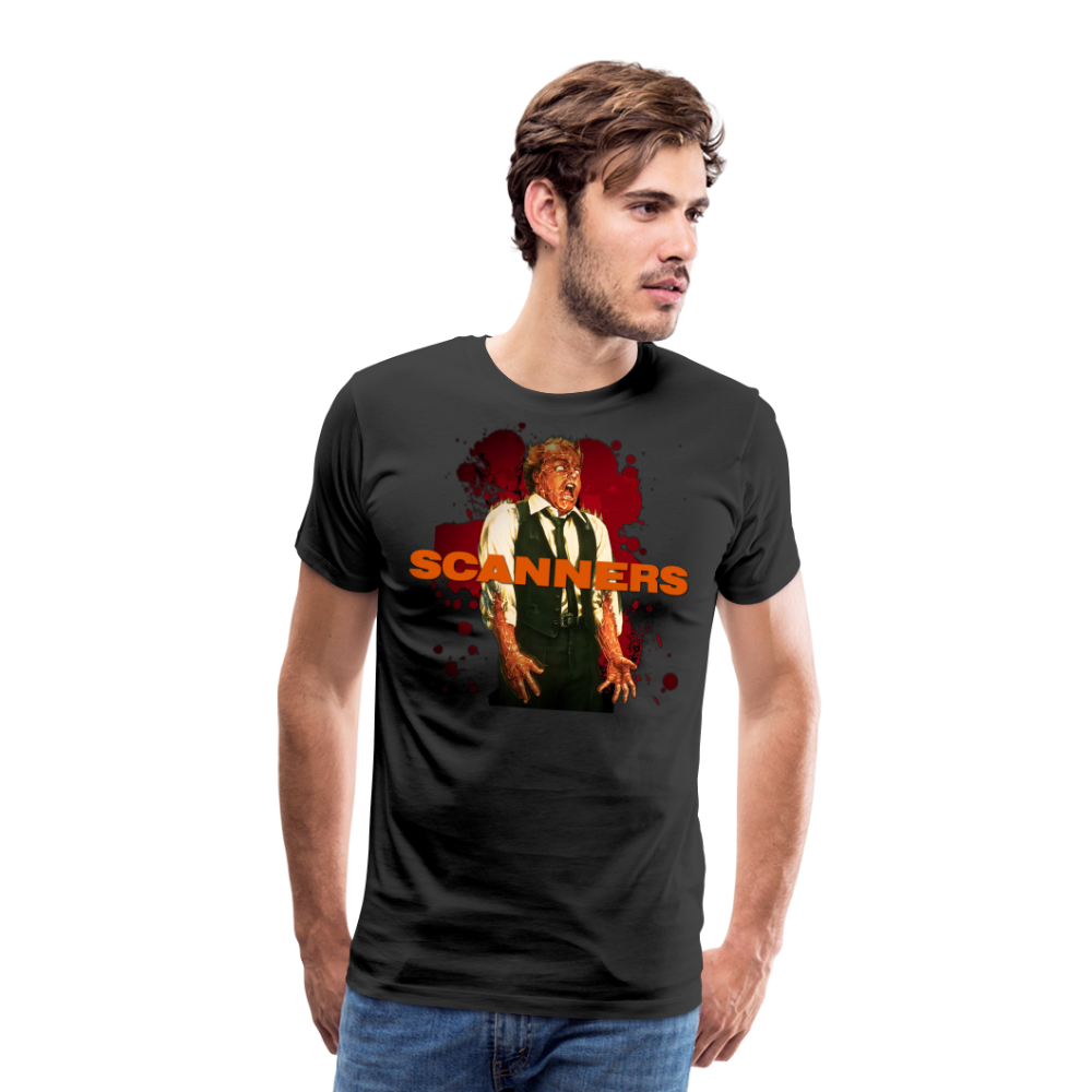 Herren nerdiges SCANNERS T-Shirt Unisex 100% Baumwolle Nerd Streetwear - Schwarz