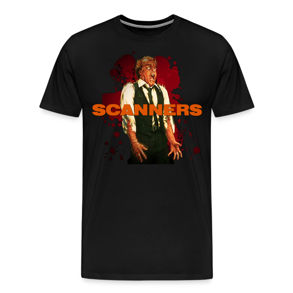 Herren nerdiges SCANNERS T-Shirt Unisex 100% Baumwolle Nerd Streetwear - Schwarz