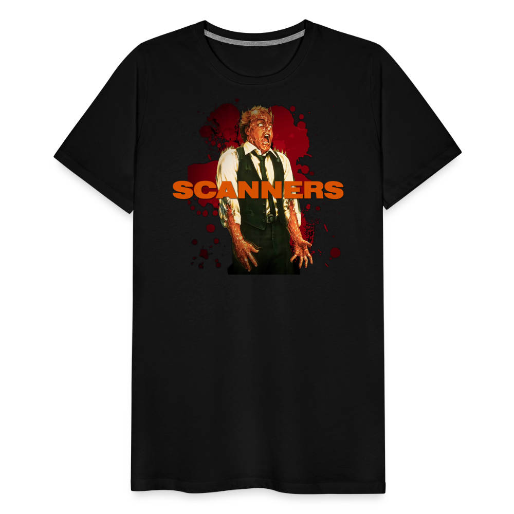 Herren nerdiges SCANNERS T-Shirt Unisex 100% Baumwolle Nerd Streetwear - Schwarz