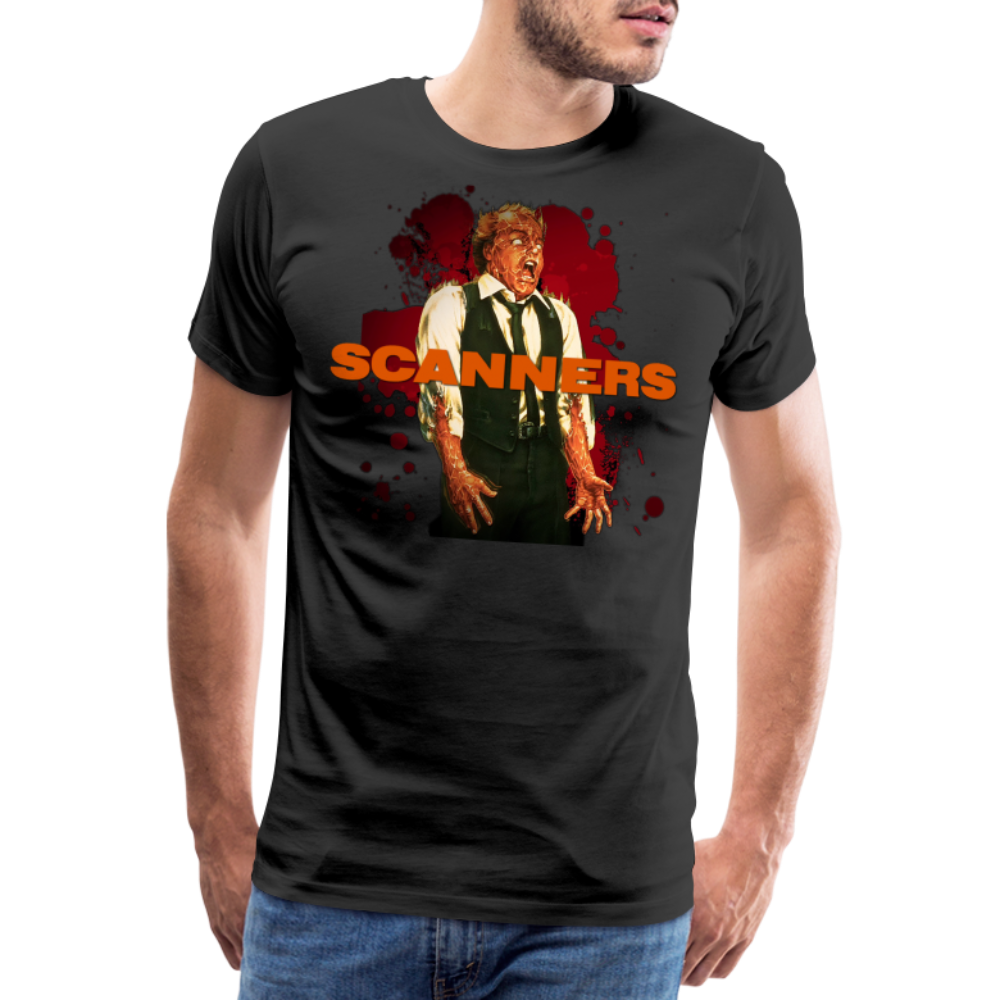Herren nerdiges SCANNERS T-Shirt Unisex 100% Baumwolle Nerd Streetwear - Schwarz