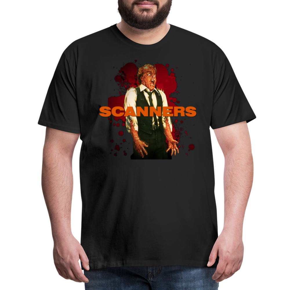 Herren nerdiges SCANNERS T-Shirt Unisex 100% Baumwolle Nerd Streetwear - Schwarz