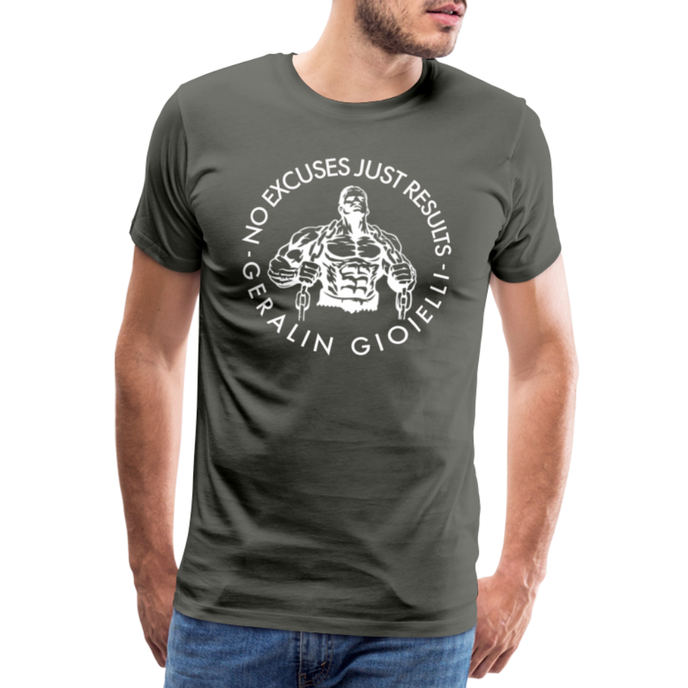 GYM Shirt Sport T-Shirt Men Herren Fitness Sportswear Unisex Streetwear - Asphalt